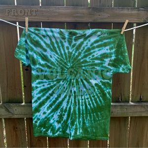 Simple Green Spiral Tie Dye T-Shirt